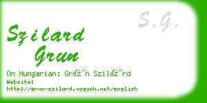szilard grun business card
